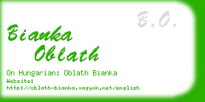 bianka oblath business card